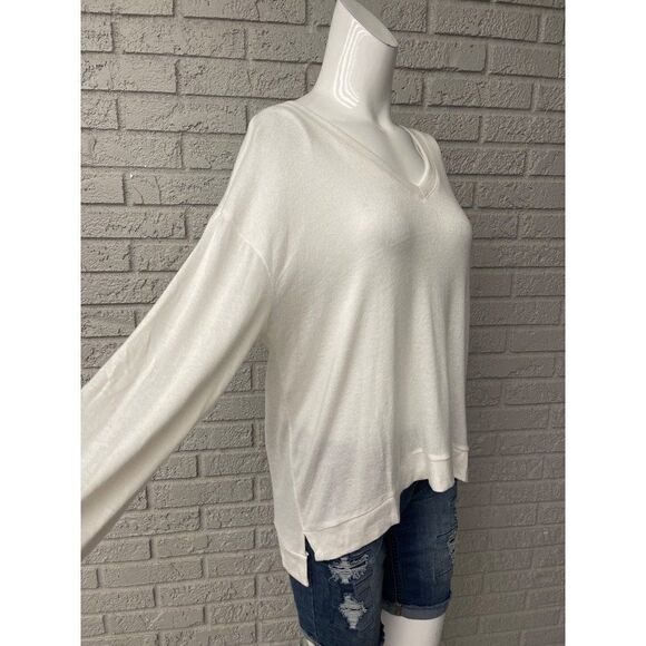 NWT ANA Ivory Lace-Up Back Long Sleeve Knit Sweater Size L - Picture 6 of 8